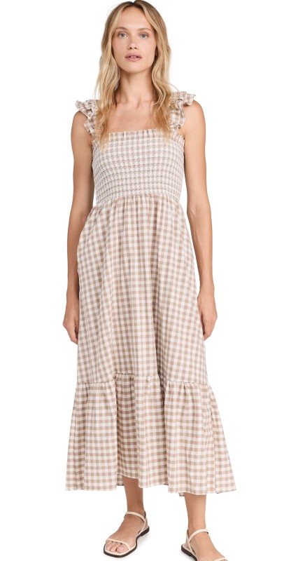 Marea Sasco Dress Dune Gingham
