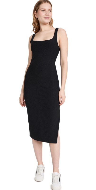 Beyond Yoga Spacedye Icon Midi Dress Darkest Night