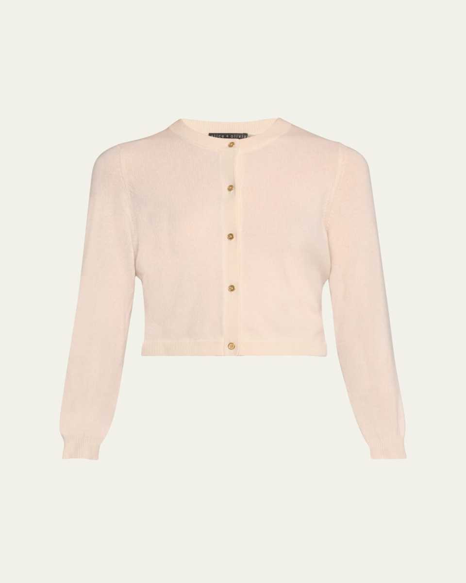 Dollie Crewneck Cashmere Cardigan