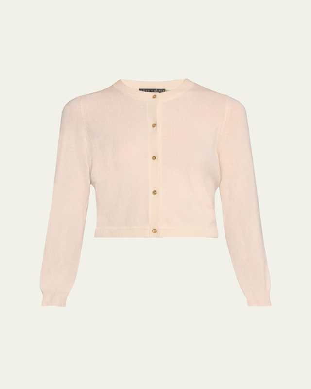 Dollie Crewneck Cashmere Cardigan
