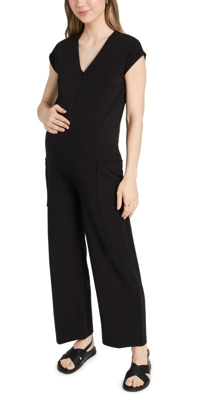 HATCH The Charlotte Jumpsuit Black