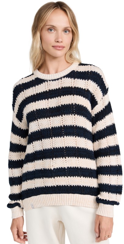 The Upside Queens Boo Knit Sweater Stripe