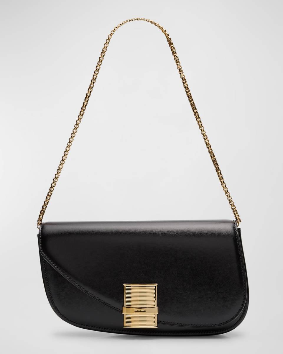 Fiamma Calf Leather Shoulder Bag