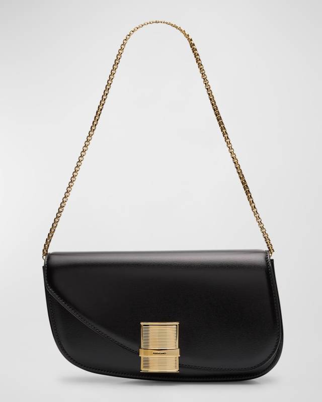 Fiamma Calf Leather Shoulder Bag