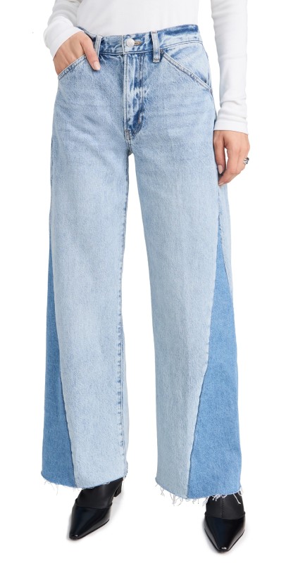 FRAME Le Baggy Palazzo Outseam Insert Jeans Fairytale