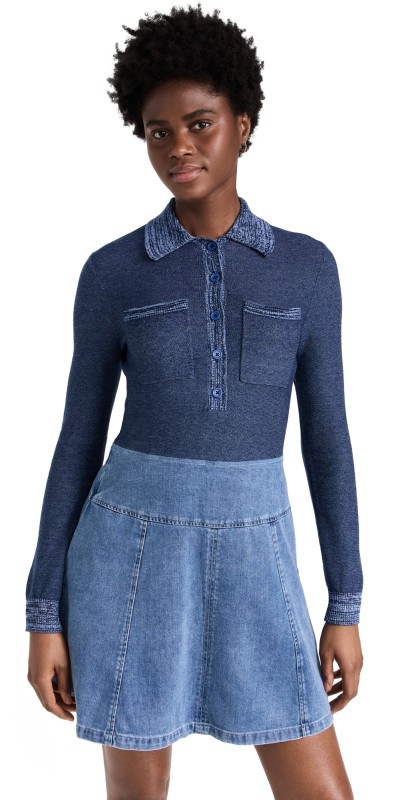 Shoshanna Dixie Dress Denim
