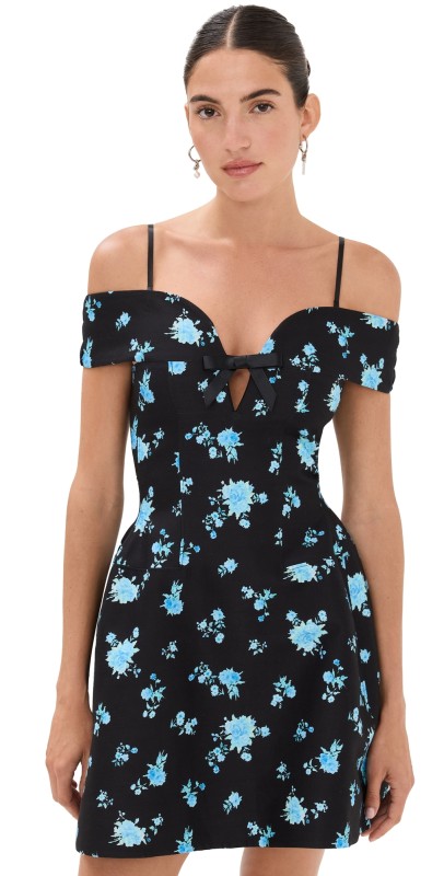 SHUSHU/TONG Curved One Shoulder Dress Printing