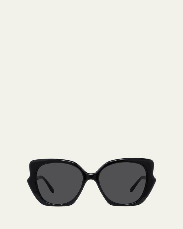 Logo Acetate Butterfly Sunglasses