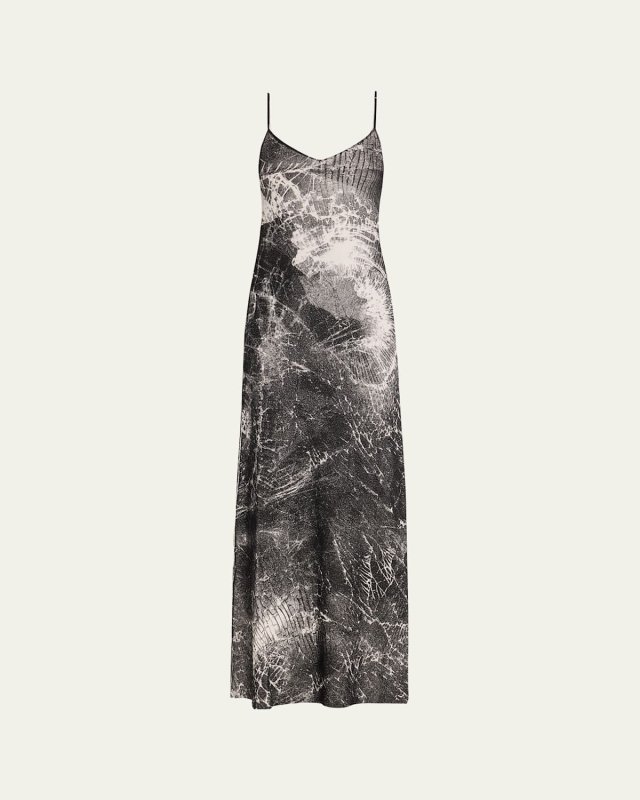 Sleeveless Smash Screen-Printed Dress