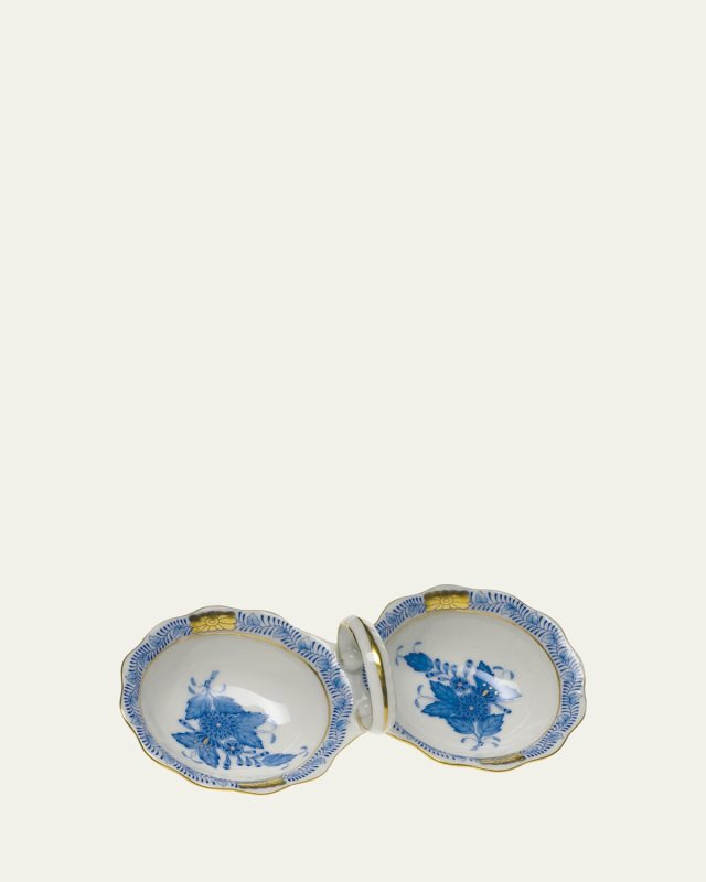 Chinese Bouquet Blue Twin Salt Dish
