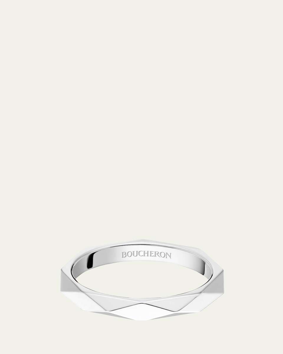 Facette Medium Platinum Wedding Band Ring