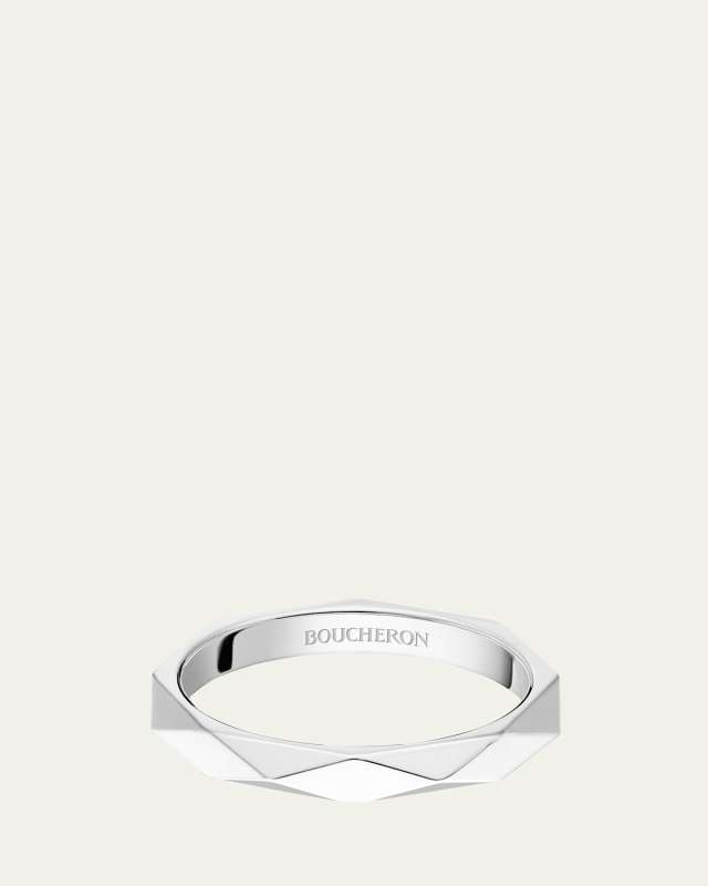 Facette Medium Platinum Wedding Band Ring
