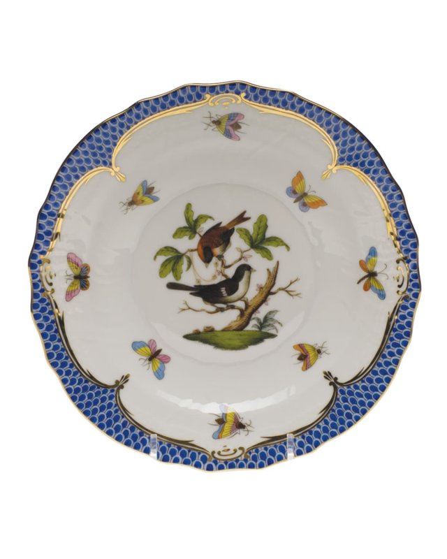 Rothschild Bird Blue Motif 4 Salad Plate