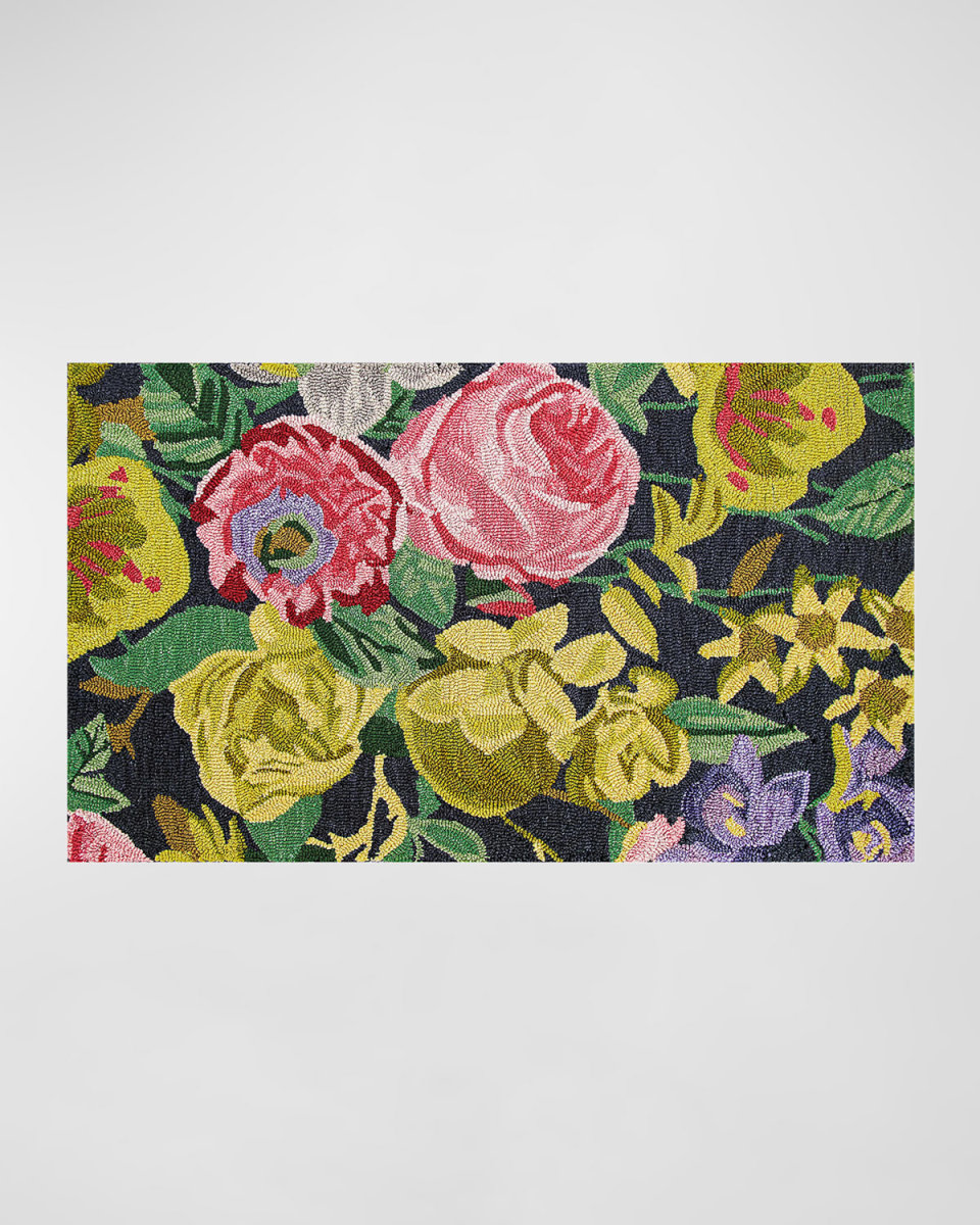 Midnight Floral Wool Rug