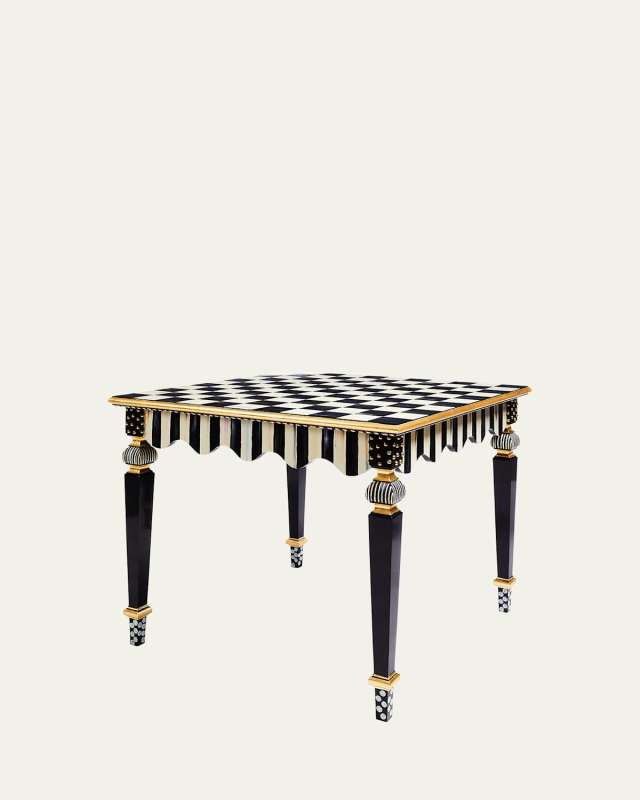 Courtly Check & Stripe Game Table