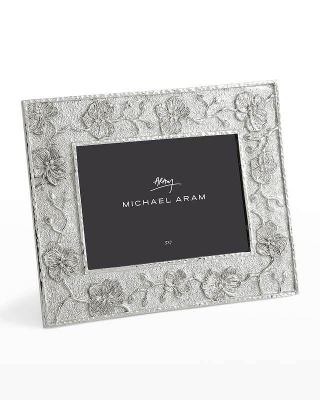 White Orchid Sculpted Photo Frame, 5" x 7"