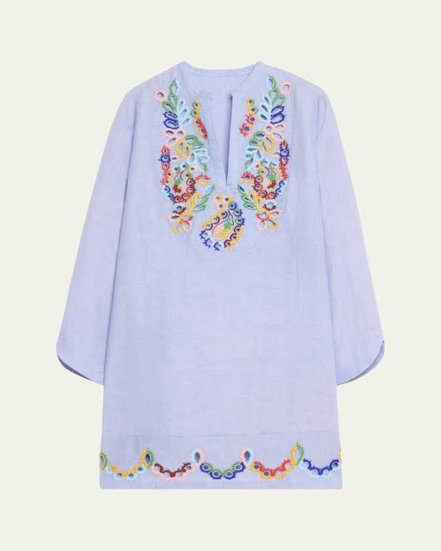 Paisley Cutout Bib Mini Dress