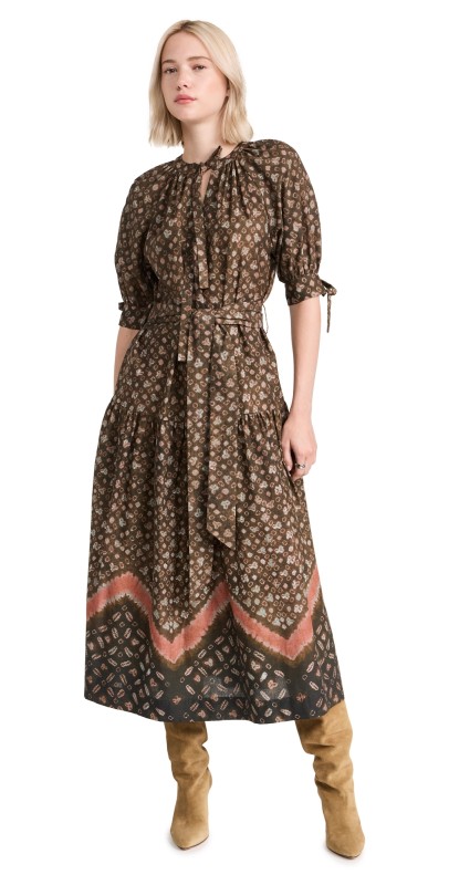 o. p.t Aksoy Dress Brown Floral