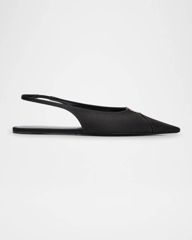 Babylone Satin Slingback Ballerina Flats