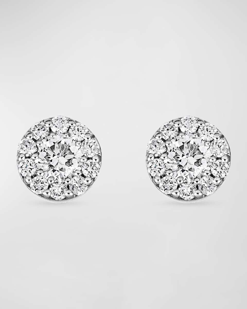 Diamond Pavé Halo Circle Studs