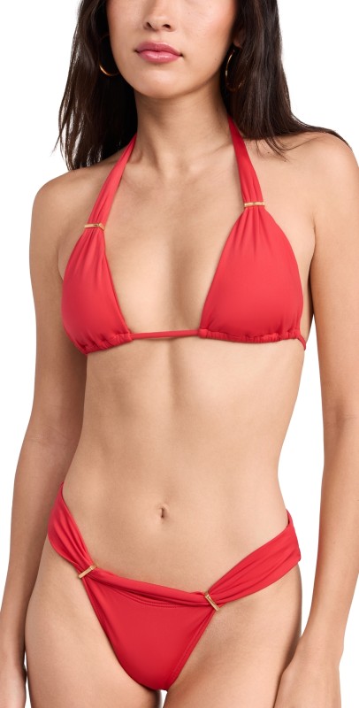 ViX Paula Hermanny Solid Bia Tube Bikini Top Red