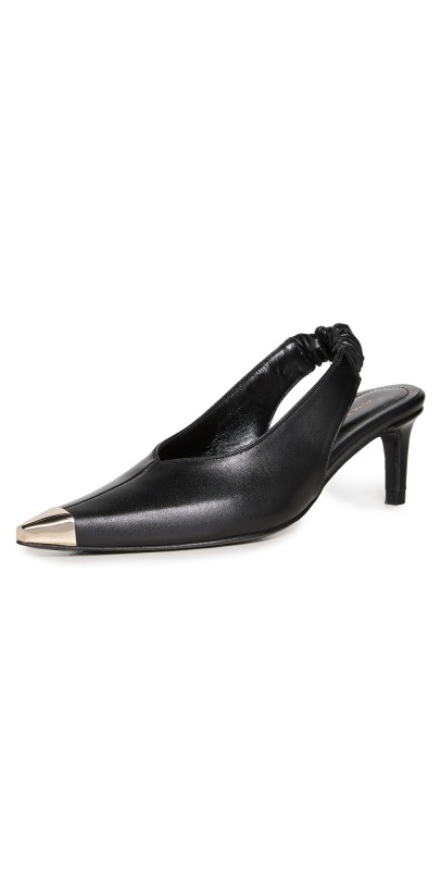 ANINE BING Nina Slingback Heels Black