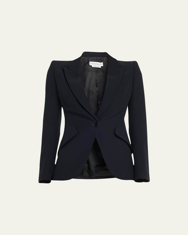 Classic Single-Breasted Suiting Blazer