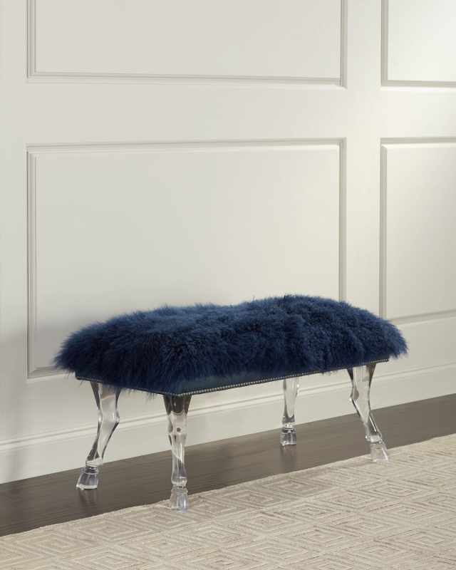 Ellsworth Sheepskin Bench