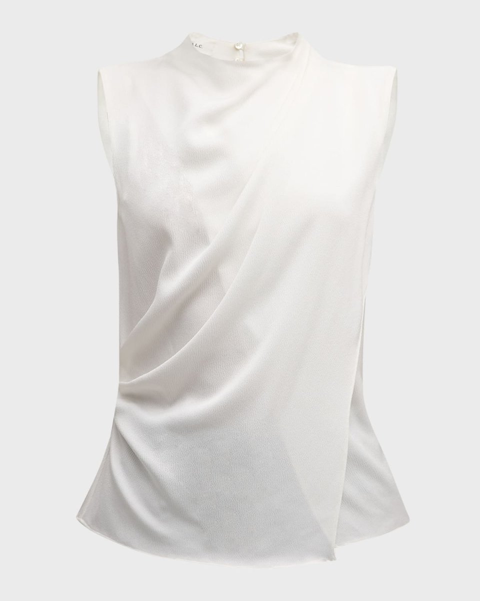 Amira Cowl-Neck Sleeveless Top