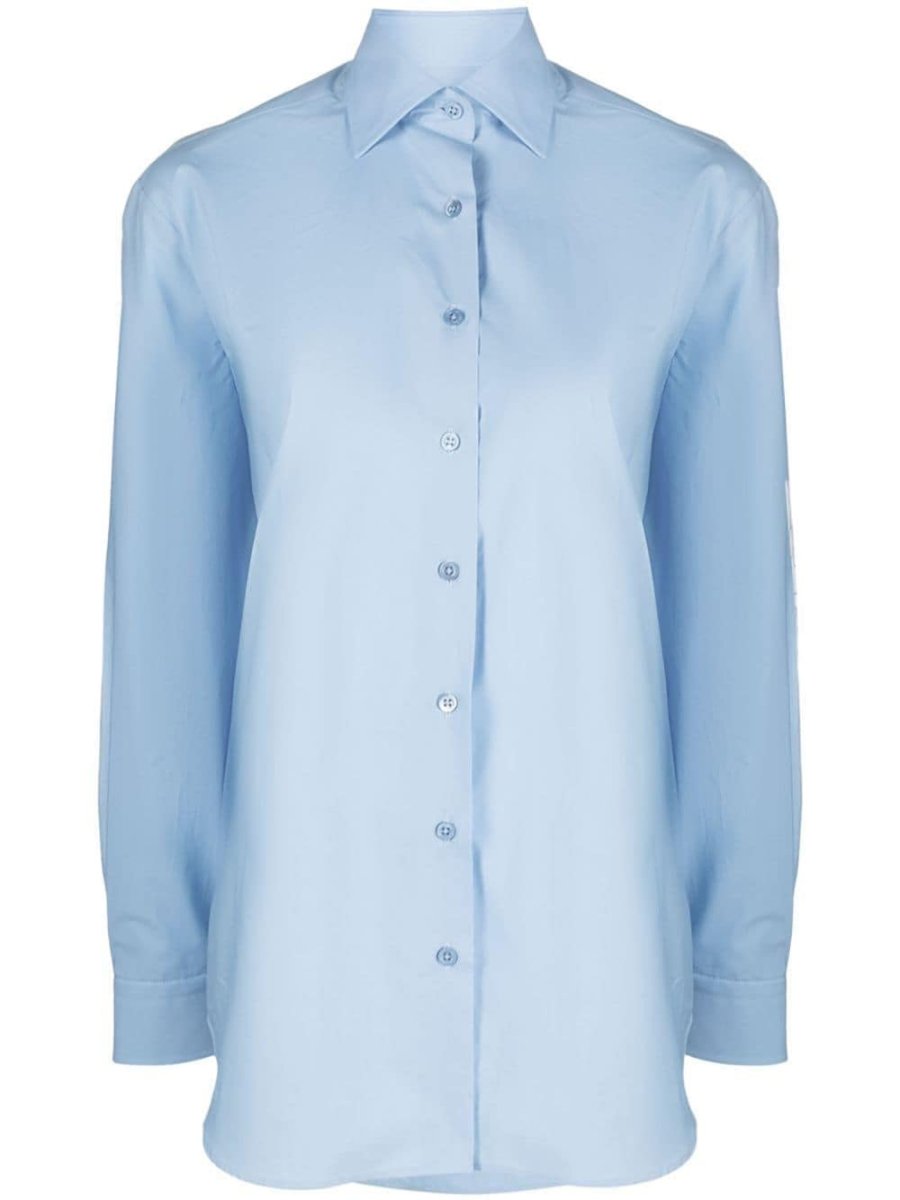 logo-patch cotton shirt