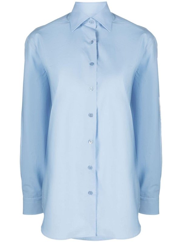 logo-patch cotton shirt