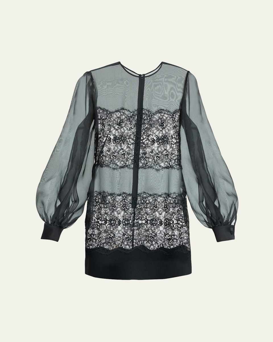 Organza Lace Mini Dress