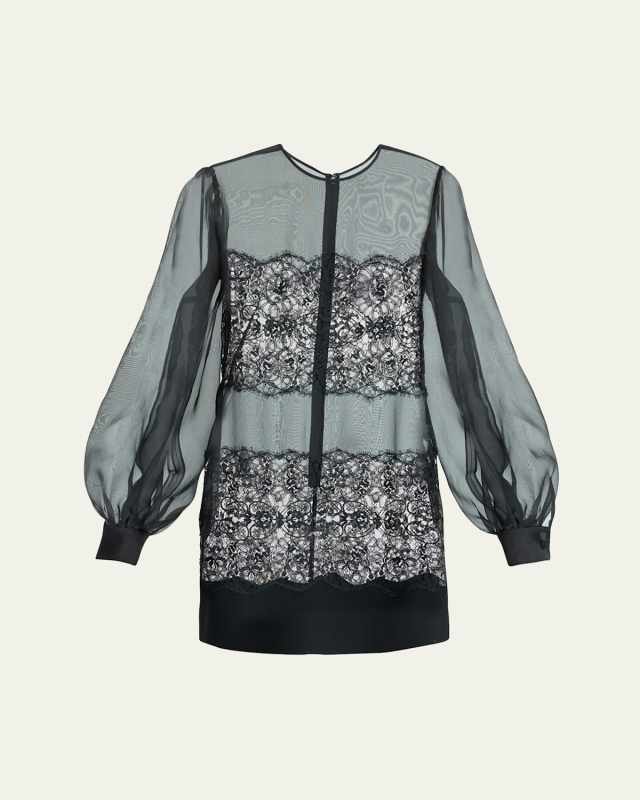 Organza Lace Mini Dress