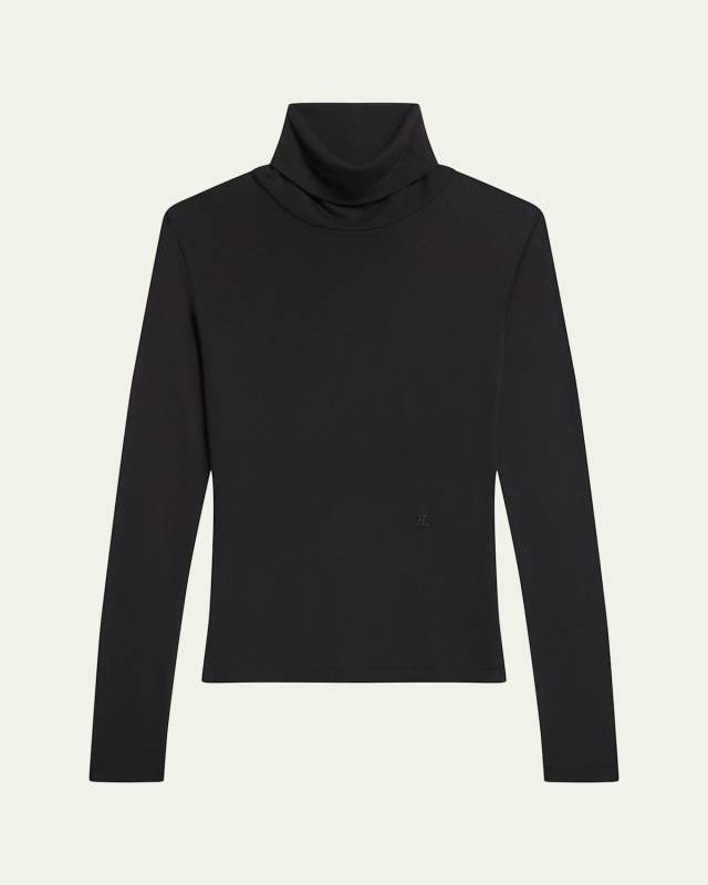Long-Sleeve Turtleneck Top