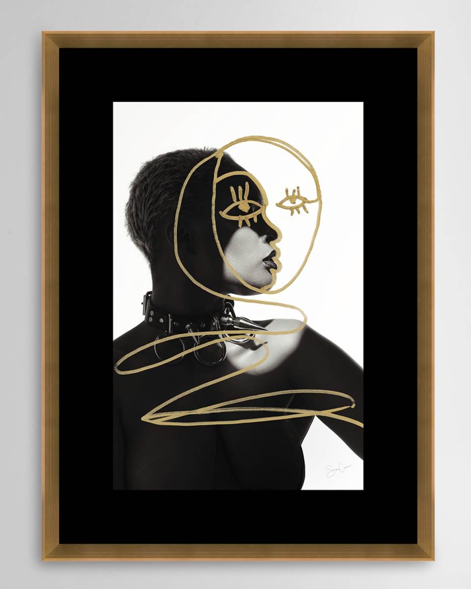 "Gaze" Framed Giclee by Sean Cason, 20" x 27"