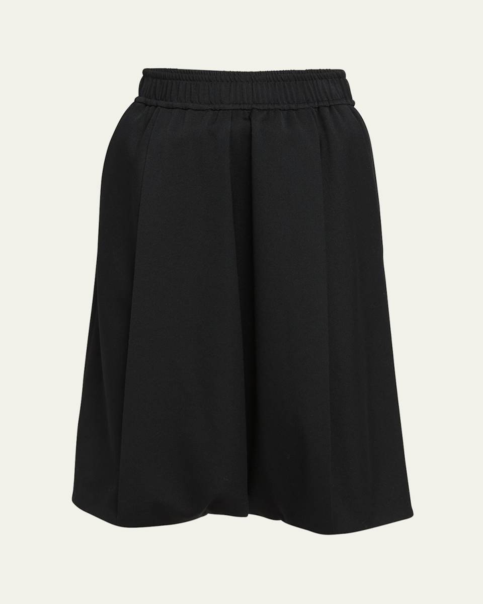 Virgin Wool Pleated Shorts