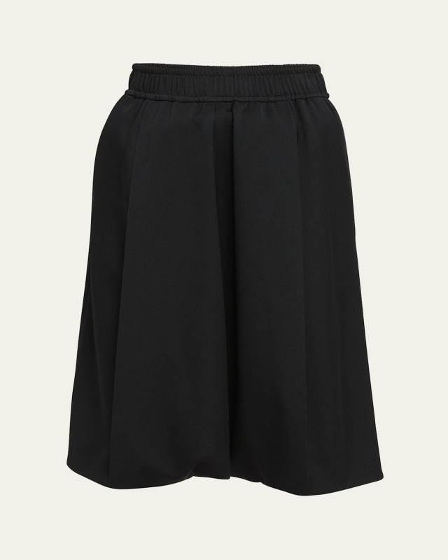 Virgin Wool Pleated Shorts