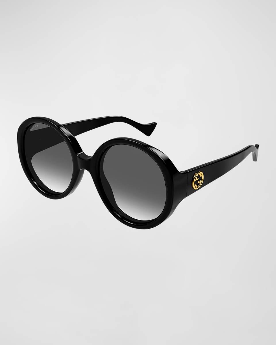 Interlocking GG Round Acetate Sunglasses