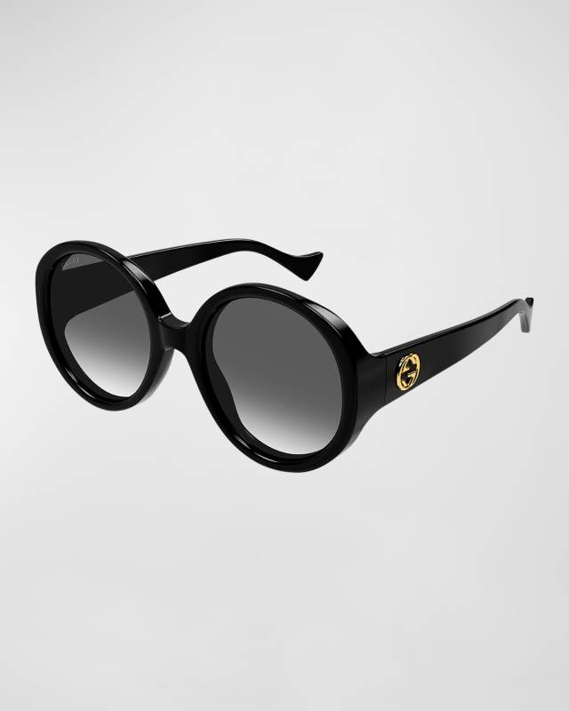 Interlocking GG Round Acetate Sunglasses