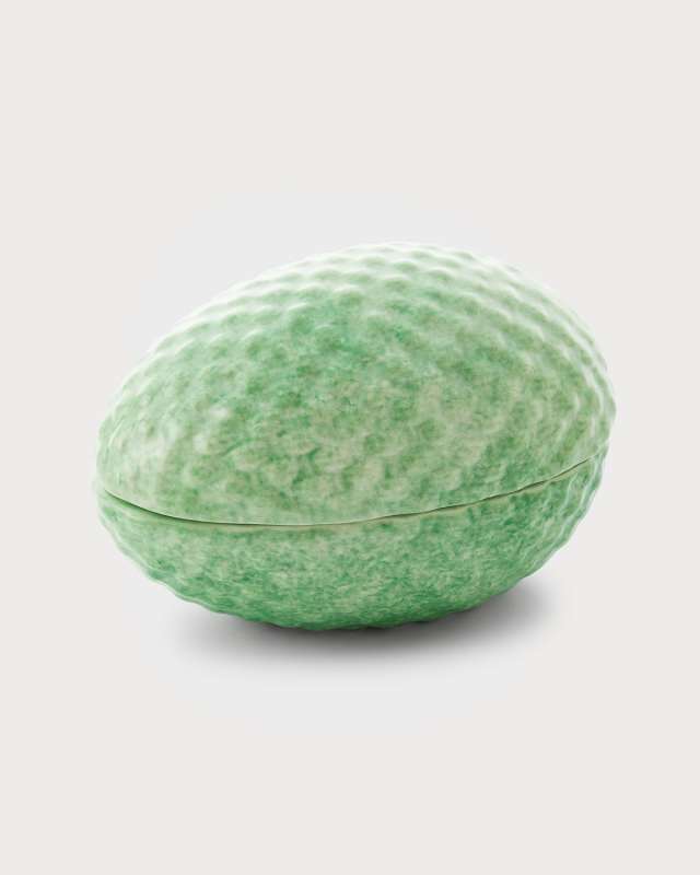 Green Wicker-Textured Easter Egg Box