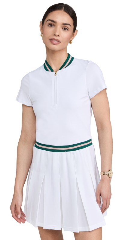 Varley Nora Court Dress 32.5 White/Forest