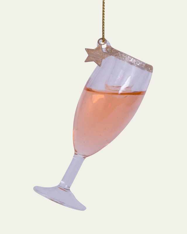Prosecco Glass Christmas Ornament