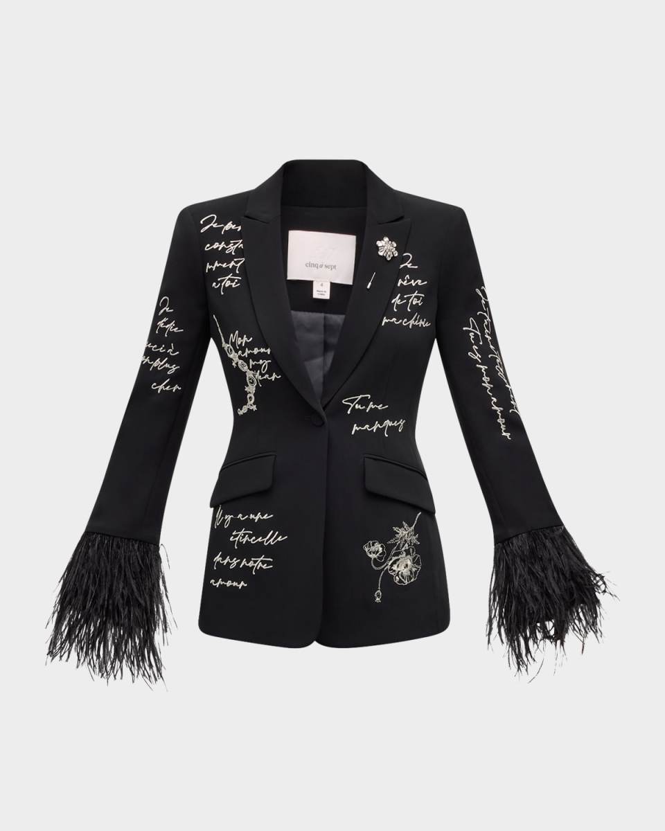 Love Letter Feather-Cuff Cheyenne Blazer