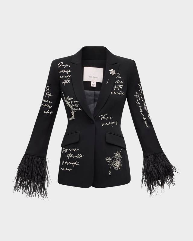 Love Letter Feather-Cuff Cheyenne Blazer