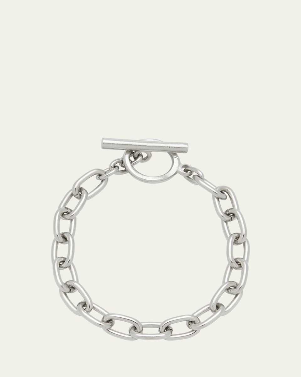 Silver Imitation Rhodium Electroplated Chain Bracelet