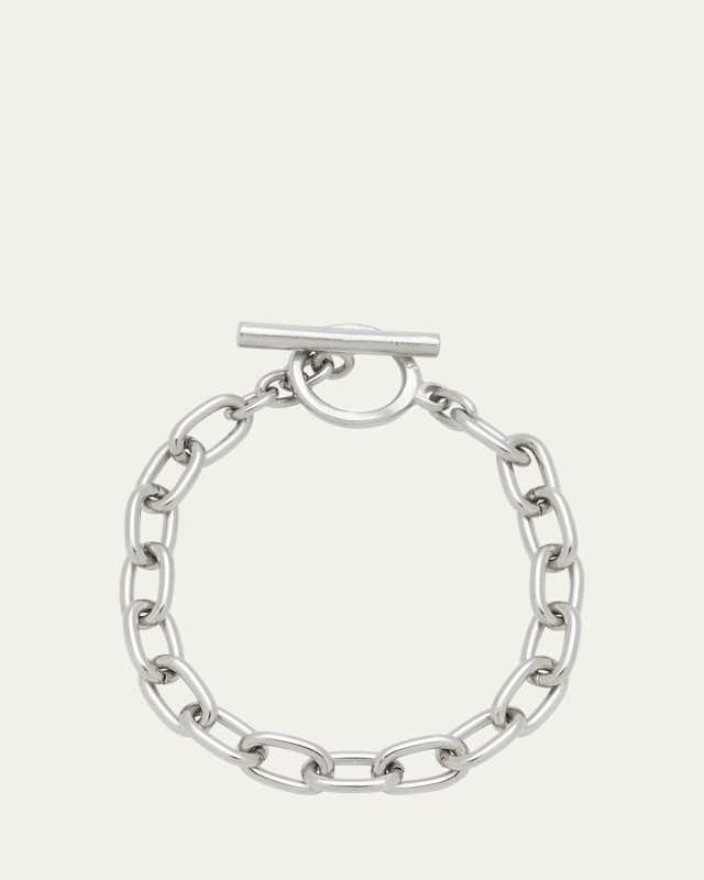 Silver Imitation Rhodium Electroplated Chain Bracelet