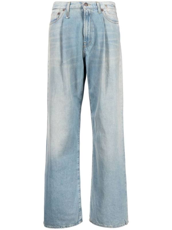 R13 Damon pleated wide-leg trousers