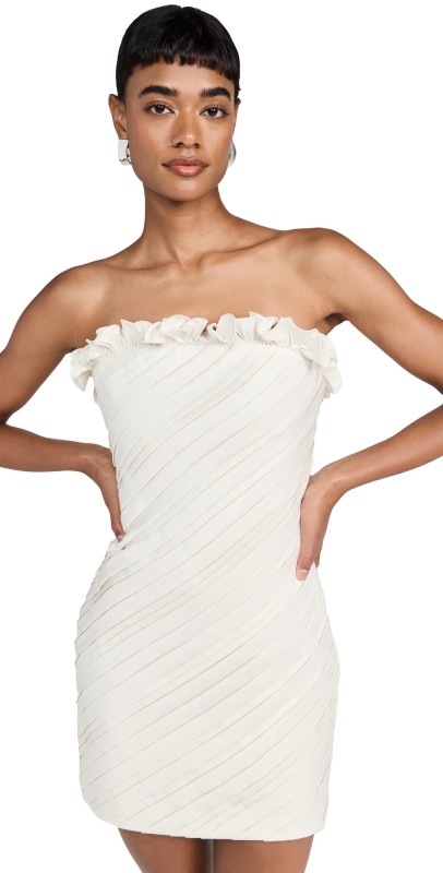 AMUR Irvin Mini Dress Ivory