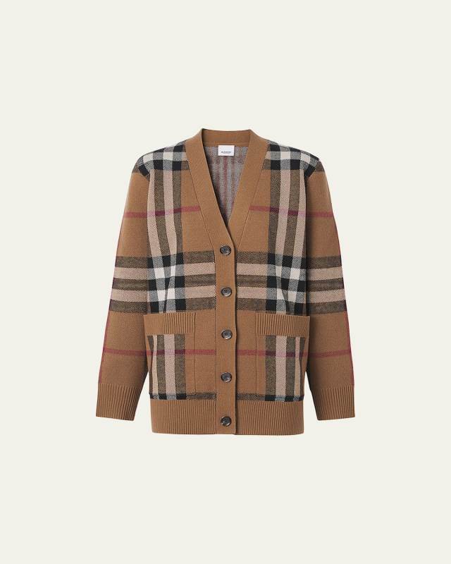 Willah Check Oversized Cardigan