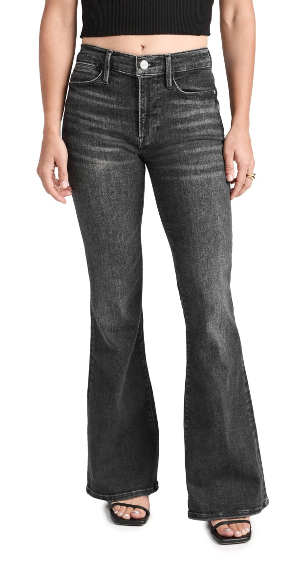 FRAME Petite Le Pixie High Flare Jeans Murphy